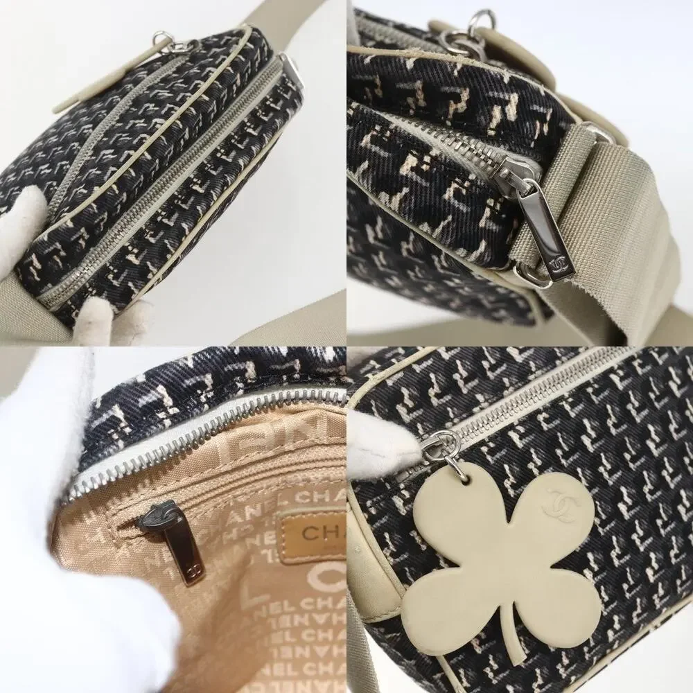 Chanel Canvas Shoulder Bag Black